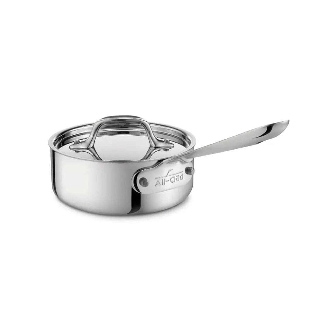 All-Clad D3 Stainless 3-Ply Bonded Saucepan 1 Quart - Image 2