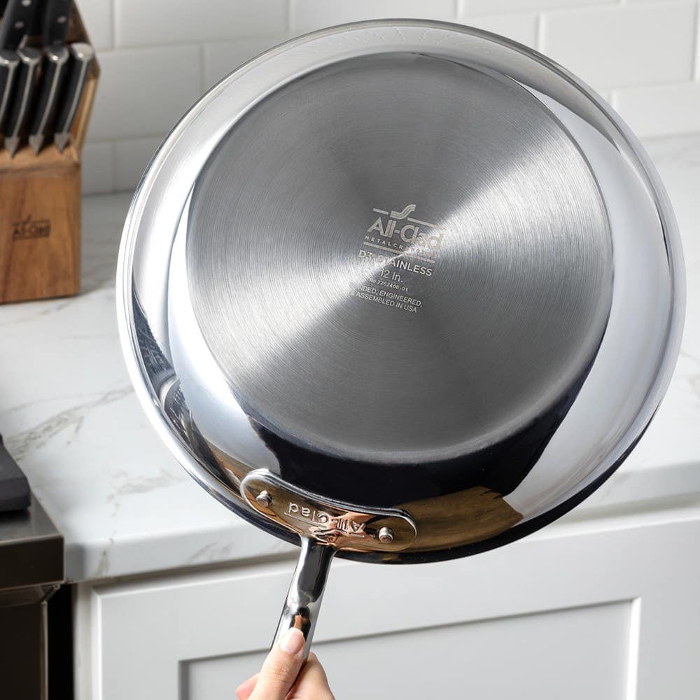All-Clad D3 Stainless Steel 6 qt. Saute Pot - Image 3