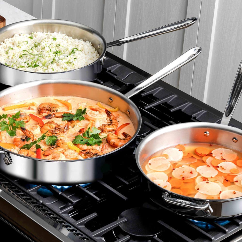 All-Clad D3 Stainless Steel 6 qt. Saute Pot - Image 4