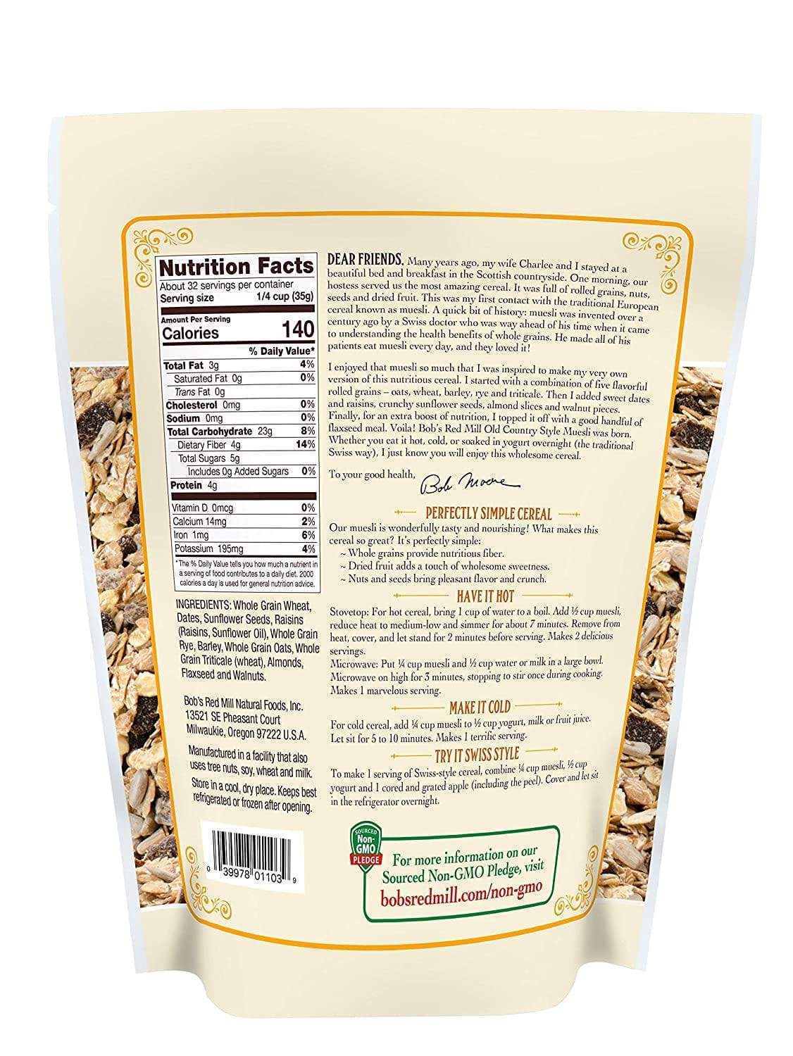 Bob's Red Mill Old Country Style Muesli, 40 oz - Image 2