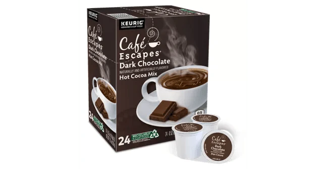 Café Escapes Dark Chocolate K-Cup Hot Cocoa - 24 Count Box - Image 2