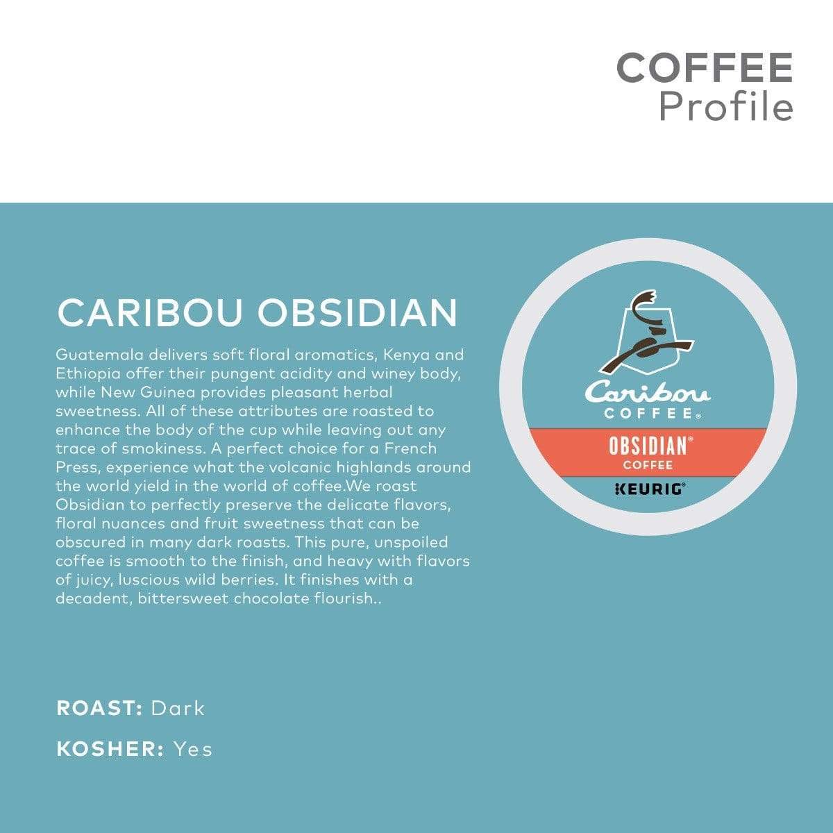 Caribou Obsidian K-Cup Coffee - 24 Ct. Box - Image 3
