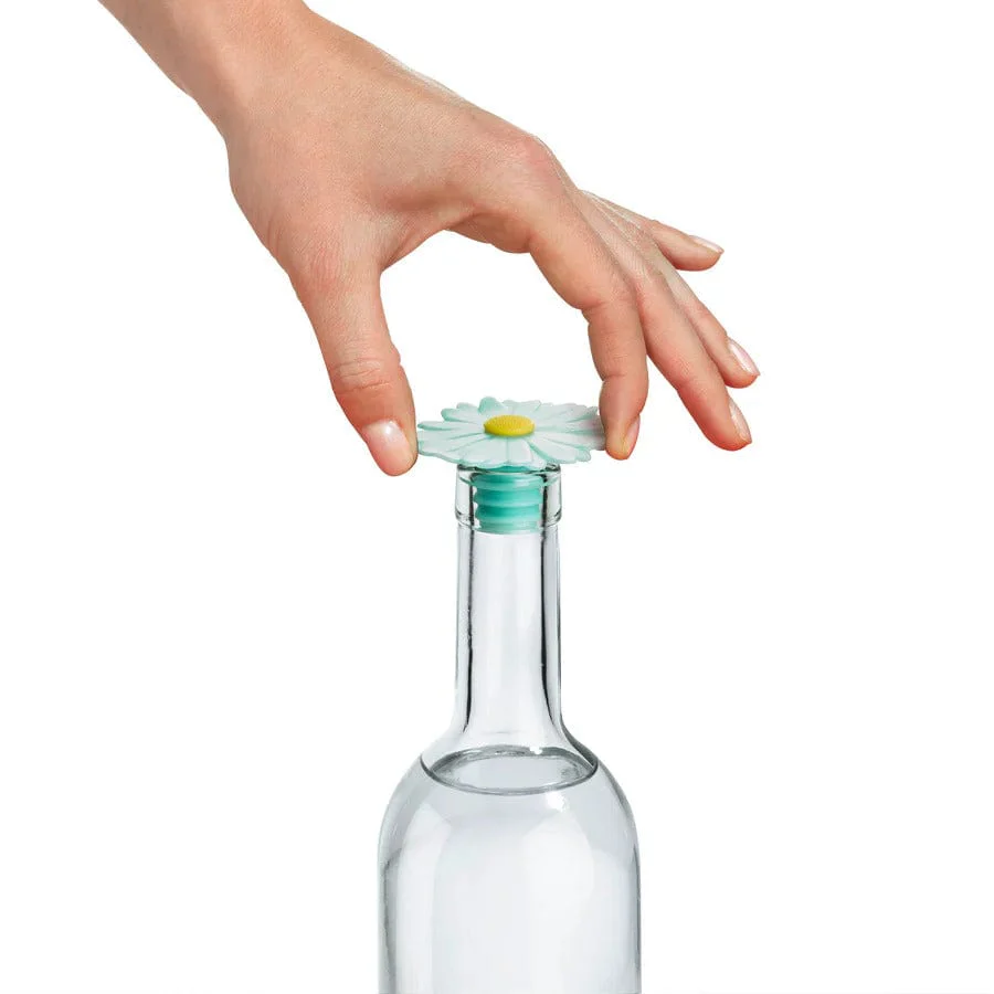 Charles Viancin Daisy Bottle Stopper (Aqua) - Image 3