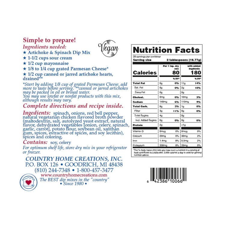Coastal Kitchen Artichoke & Spinach Dip Mix - Image 2