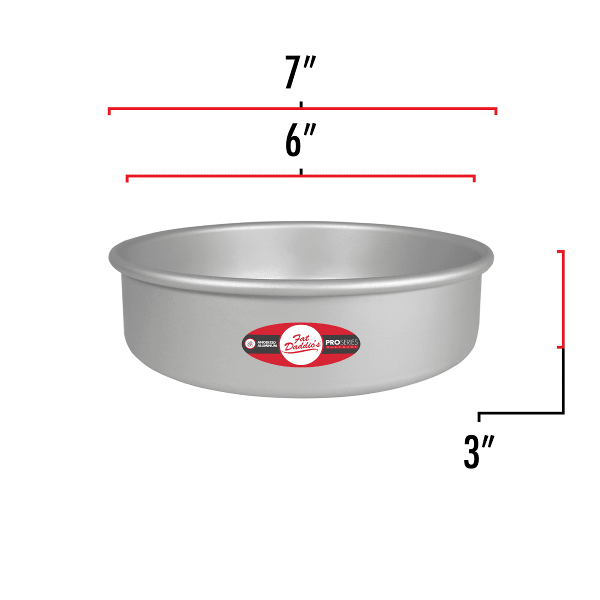 Fat Daddio's 6in x 3in Round Cake Pan - Image 2