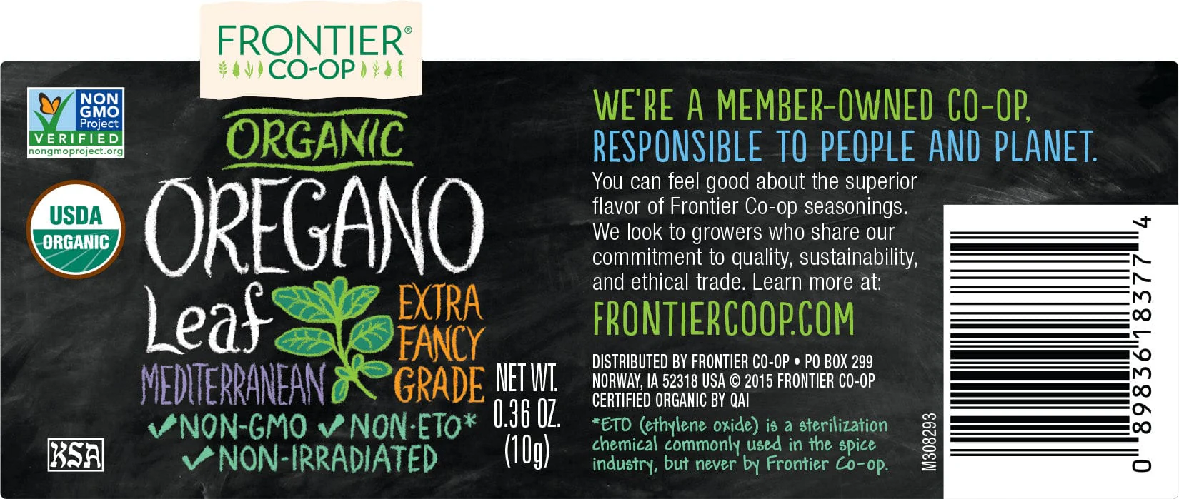 Frontier Co-Op Organic Oregano Leaf .36 oz - Image 3