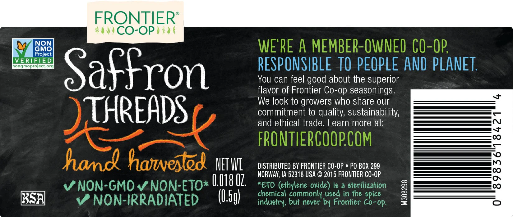 Frontier Co-Op Saffron .5g - Image 3