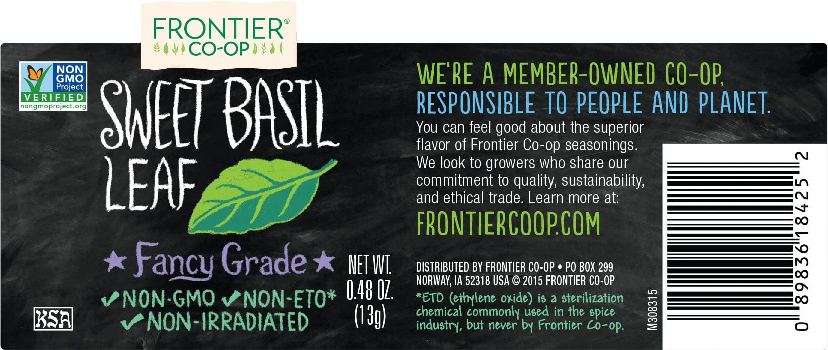 Frontier Co-Op Sweet Basil Leaf .48 oz - Image 3