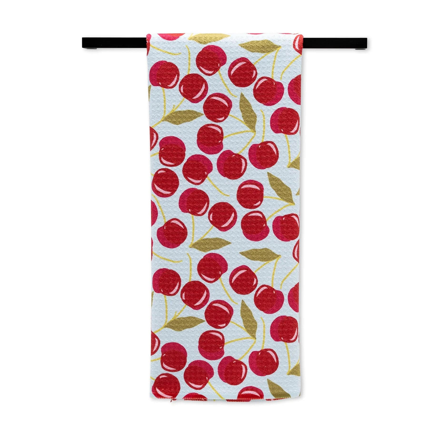 Geometry Sweet Cherry Kitchen Tea Towel - Image 2