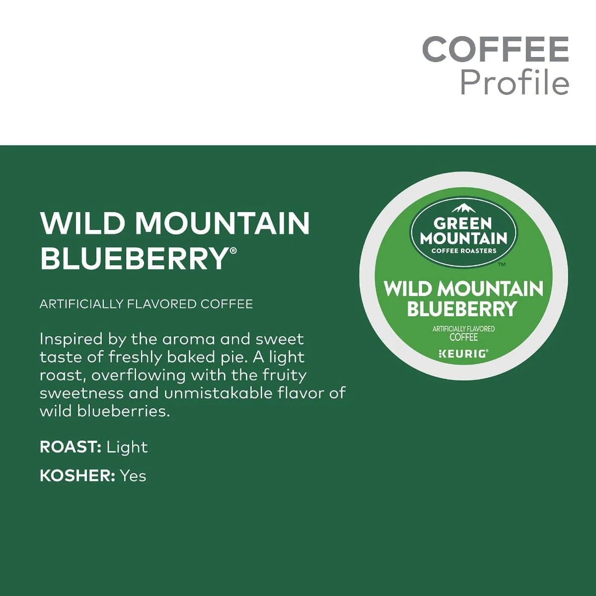 Green Mountain Coffee Roasters Wild Mountain Blueberry K-Cup Coffee - 24 Count Box - Image 3