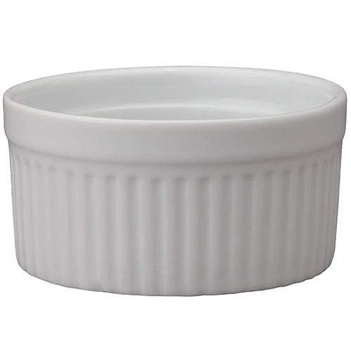 HIC Round Fluted Ramekin 6 oz in White