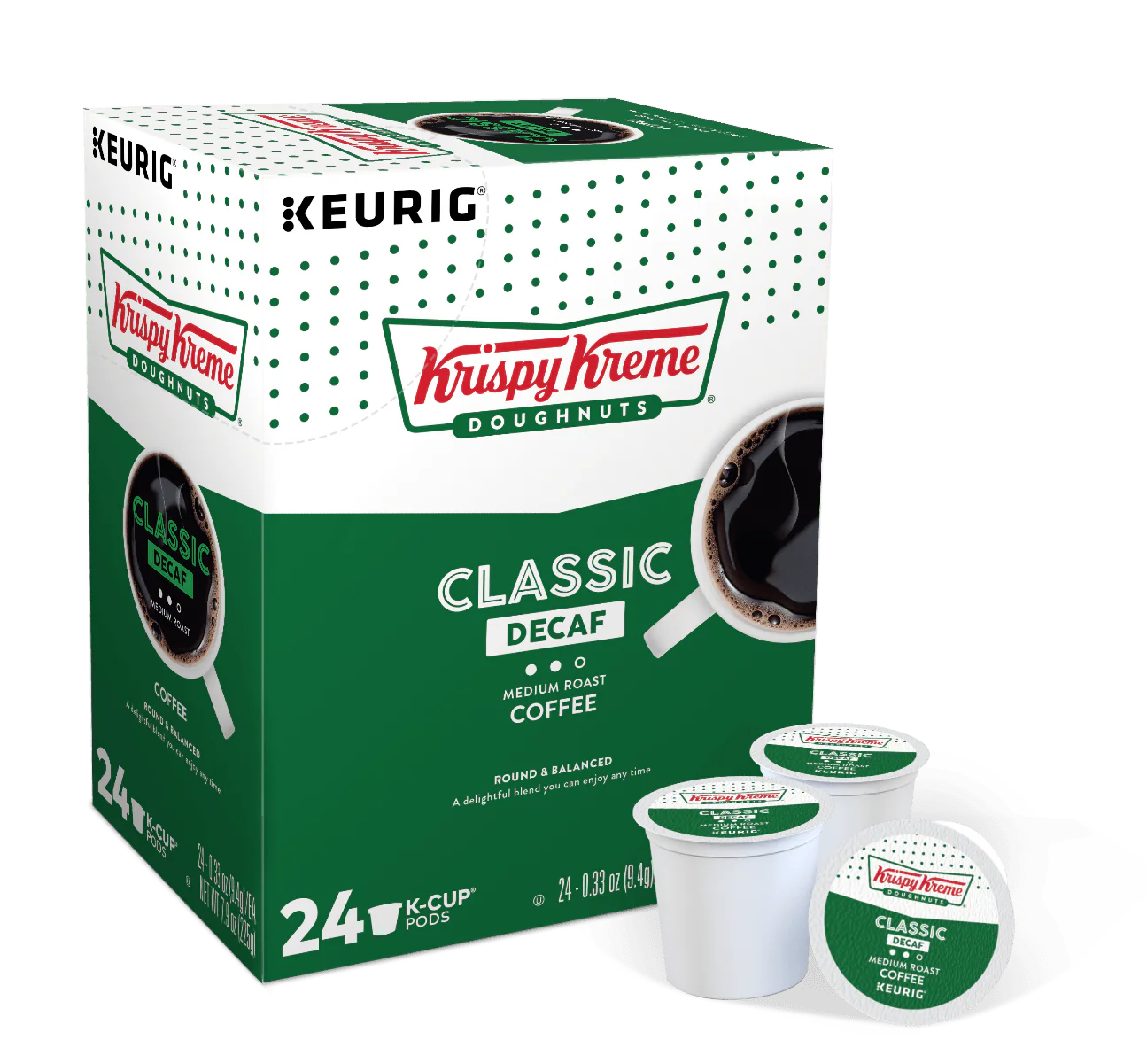 Krispy Kreme Doughnuts Classic Decaf K-Cup Coffee - 24 Count Box - Image 2