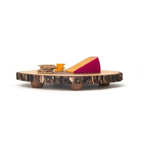 Lipper International Oval 10in-12in Natural Bark Serving Tray - Image 3