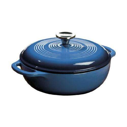 Lodge Color Enamel Cast Iron 3 qt. Dutch Oven - Caribbean Blue