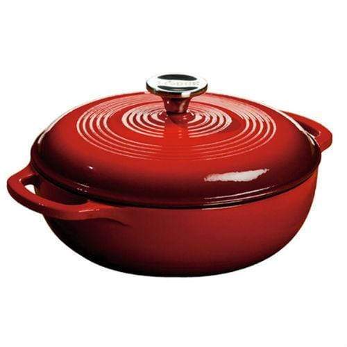 Lodge Color Enamel Cast Iron 3 qt. Dutch Oven - Island Spice Red
