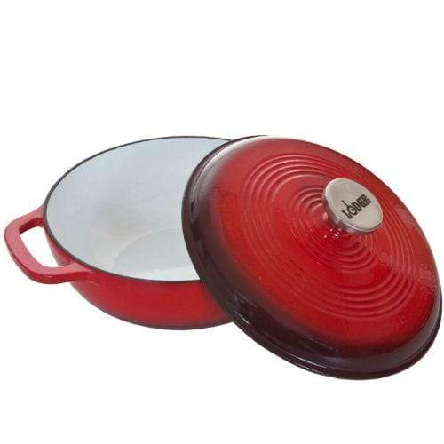 Lodge Color Enamel Cast Iron 3 qt. Dutch Oven - Island Spice Red - Image 2