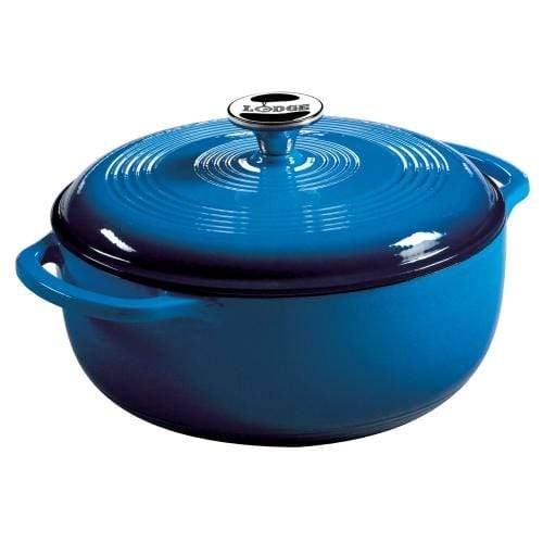 Lodge Color Enamel Cast Iron 4.5 qt. Dutch Oven - Caribbean Blue