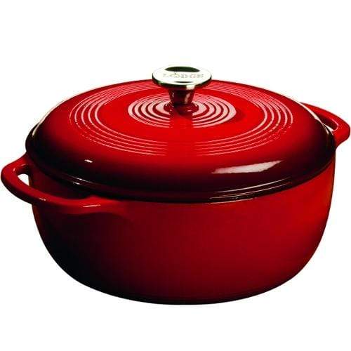 Lodge Color Enamel Cast Iron 4.5 qt. Dutch Oven - Island Spice Red