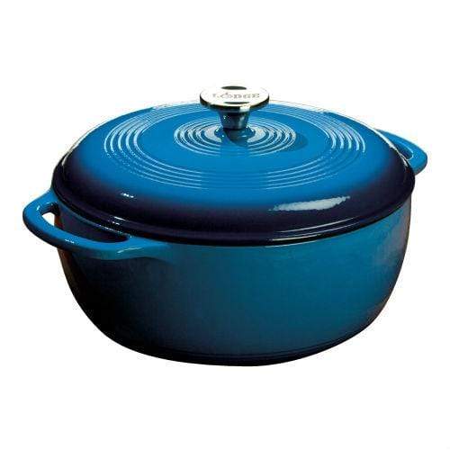 Lodge Color Enamel Cast Iron 6 qt. Dutch Oven - Caribbean Blue
