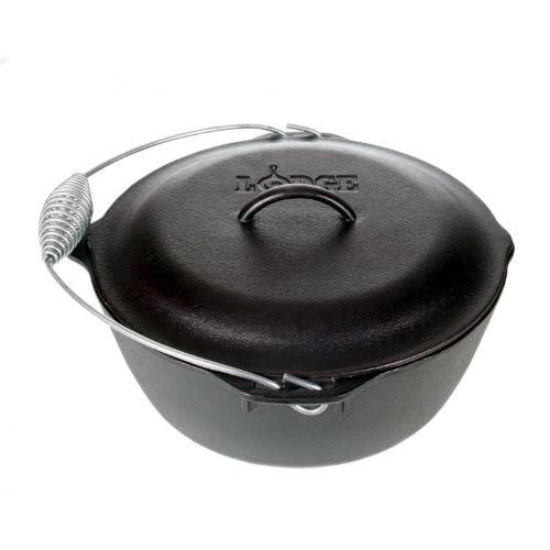 Lodge Pro Logic Cast Iron 5 qt. Dutch Oven w/Spiral Bail and Iron Cover
