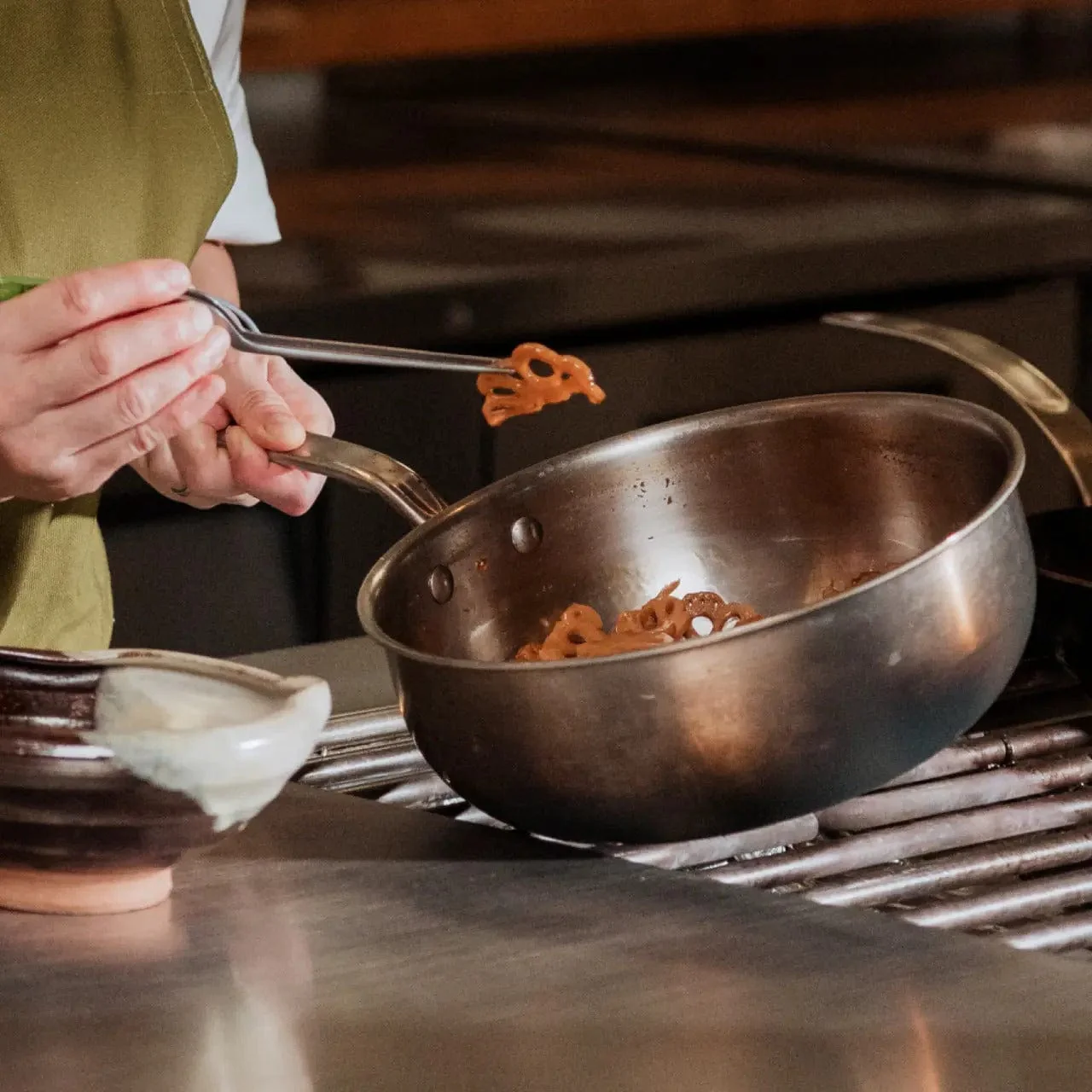 MADE IN Cookware 3 QT Stainless Clad Saucier with Lid - Image 4
