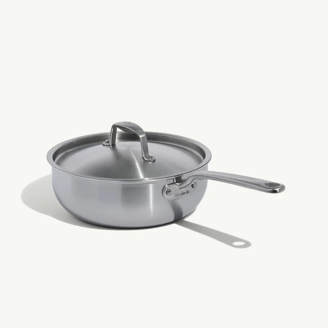 MADE IN Cookware 3 QT Stainless Clad Saucier with Lid - Image 5