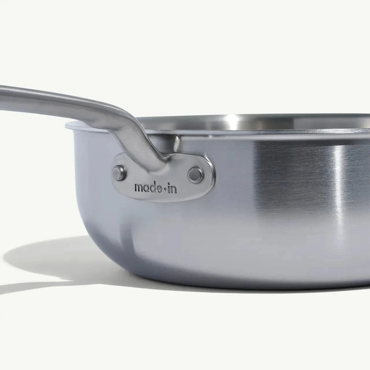 MADE IN Cookware 3 QT Stainless Clad Saucier with Lid - Image 7