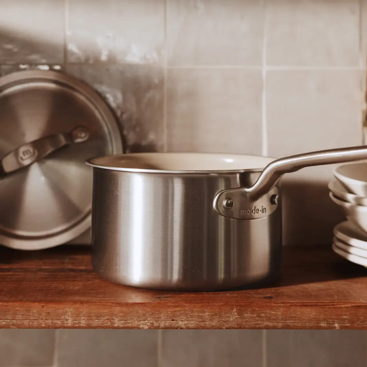 Made in Cookware 2 qt CeramiClad Sauce Pan - Image 2