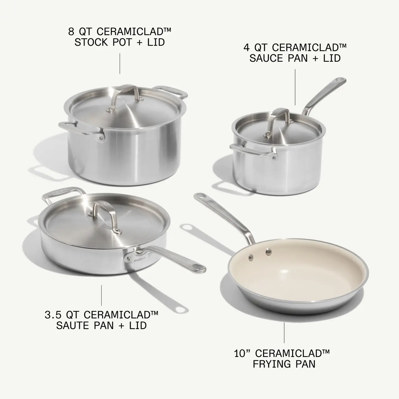 Made in Cookware CeramiClad 7 Piece Cookware Set - Image 2