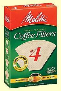 Melitta #4 Natural Brown Cone Filter Paper