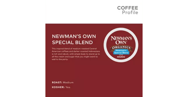 Newman's Own Organics Special Blend K-Cup Coffee - 24 Count Box - Image 2