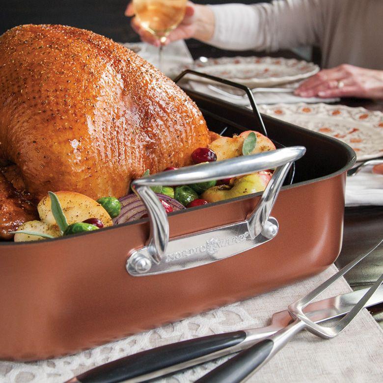 Nordic Ware 13x18 in Turkey Roaster with Rack - Image 3