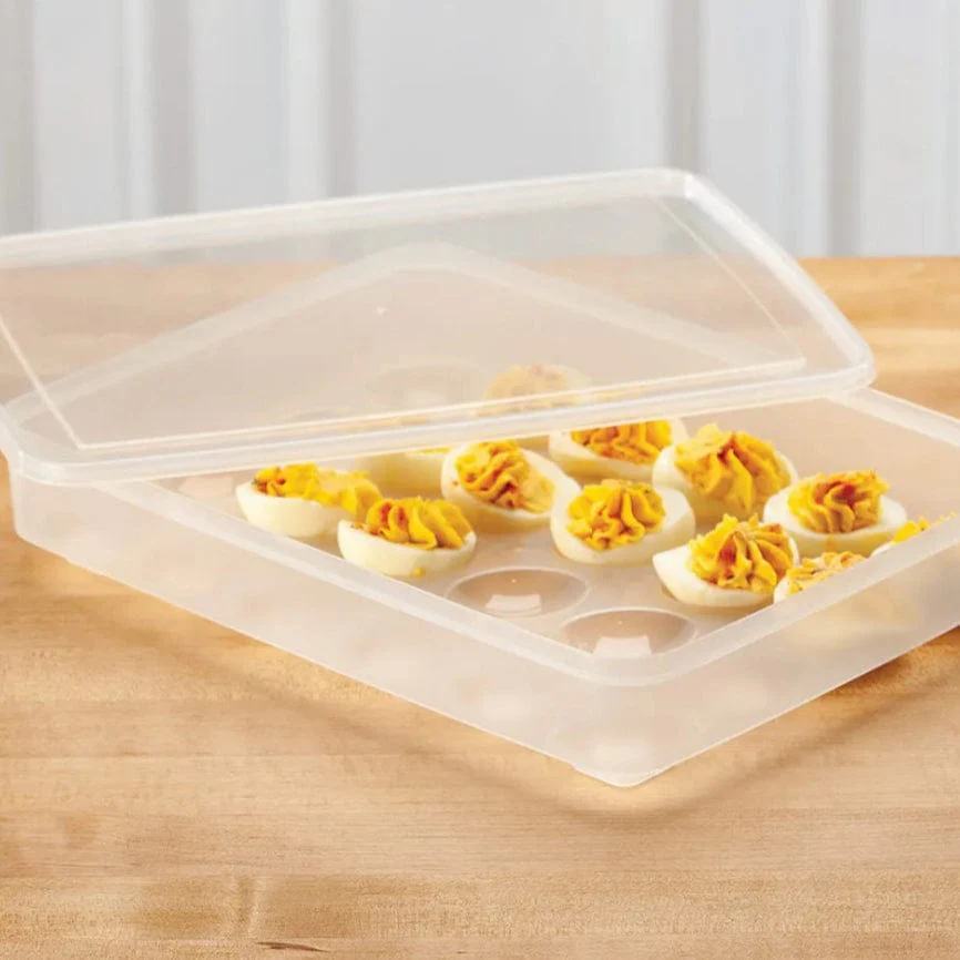 Omniware 24 Eggs Rectangle Plastic Food Storage Container with Lid - Image 3