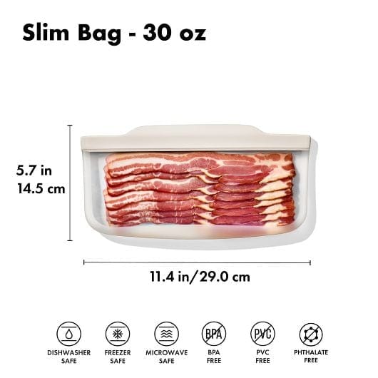 OXO Silicone 30 oz Reusable Slim Bag - Oat - Image 3