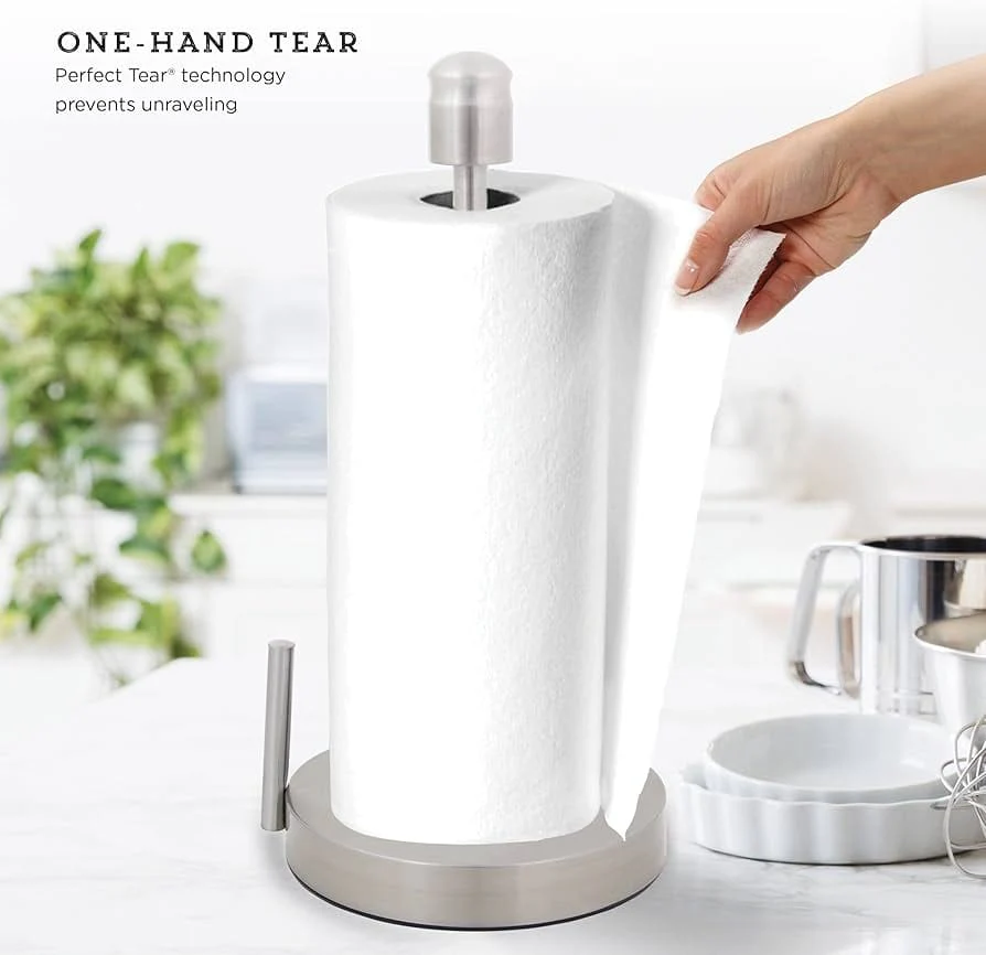 PerfectTear Brushed Stainless Steel Paper Towel Holder - Image 2