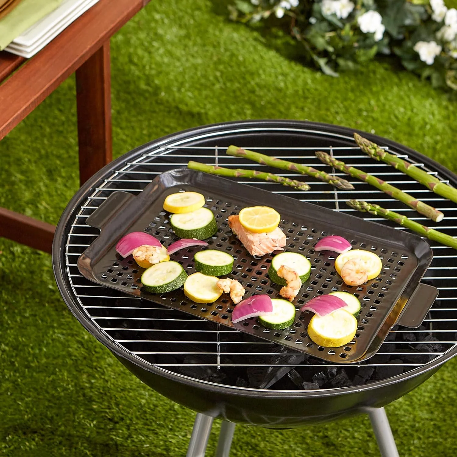 Porcelain Coated Steel BBQ Grill Tray/Pan - Image 3