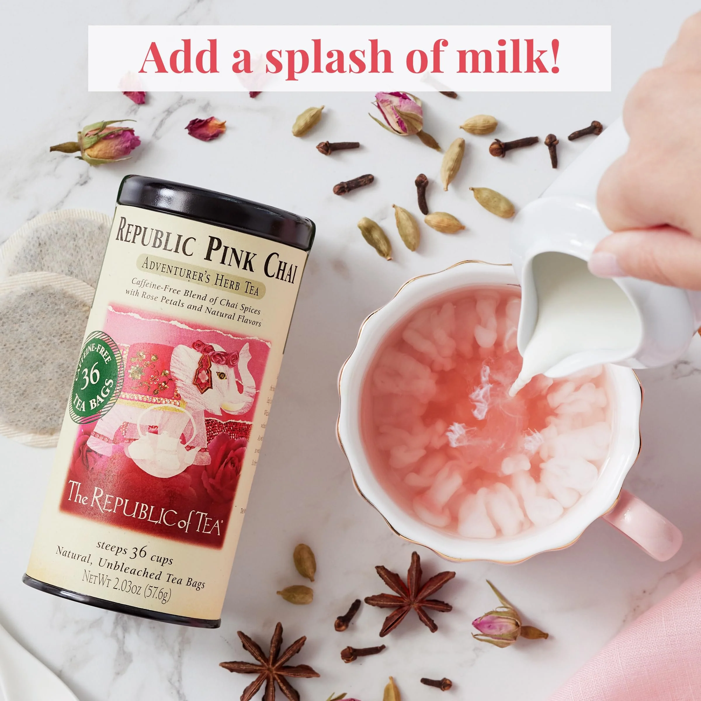 Republic of Tea Pink Chai Herbal Tea - Image 2