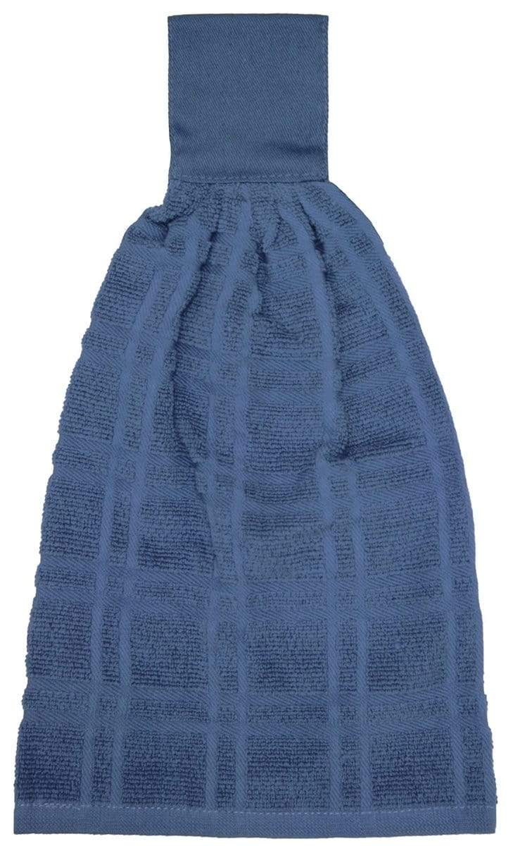 Ritz Kitchen Basics Solid Tie Towel - Federal Blue