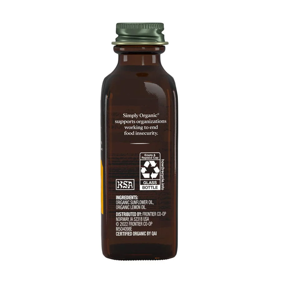 Simply Organic Lemon Flavor 2 oz - Image 2