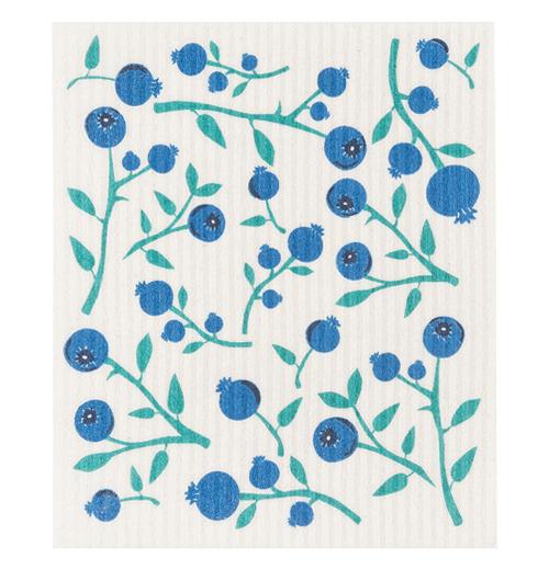 Swedish Dish Cloth 8x6.5in Blueberries