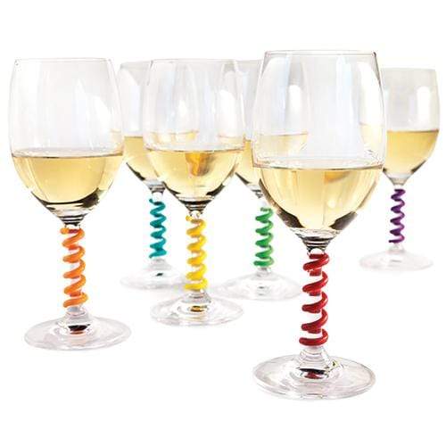 True Fabrications Stem Spring Wine Charms - Silicone (Set Of 6) - Image 2