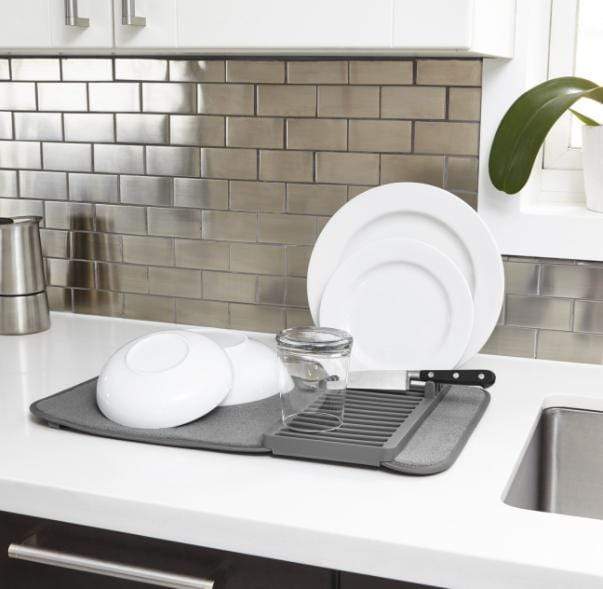 Umbra UDRY Mini Charcoal Dish Rack/Drying Mat - Image 3
