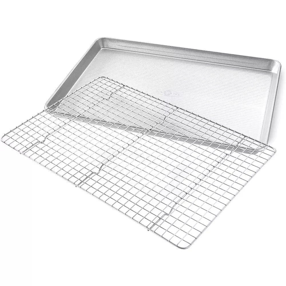 USA Pan Half Sheet Pan with Baking Rack