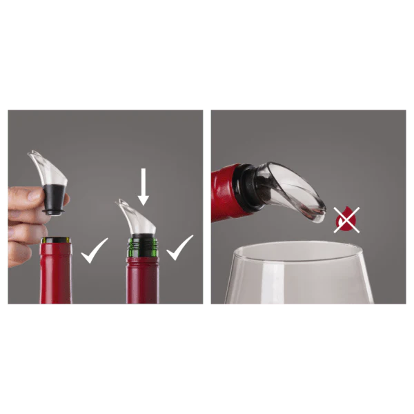 Vacu Vin Wine Server Crystal Set of 2 - Image 2