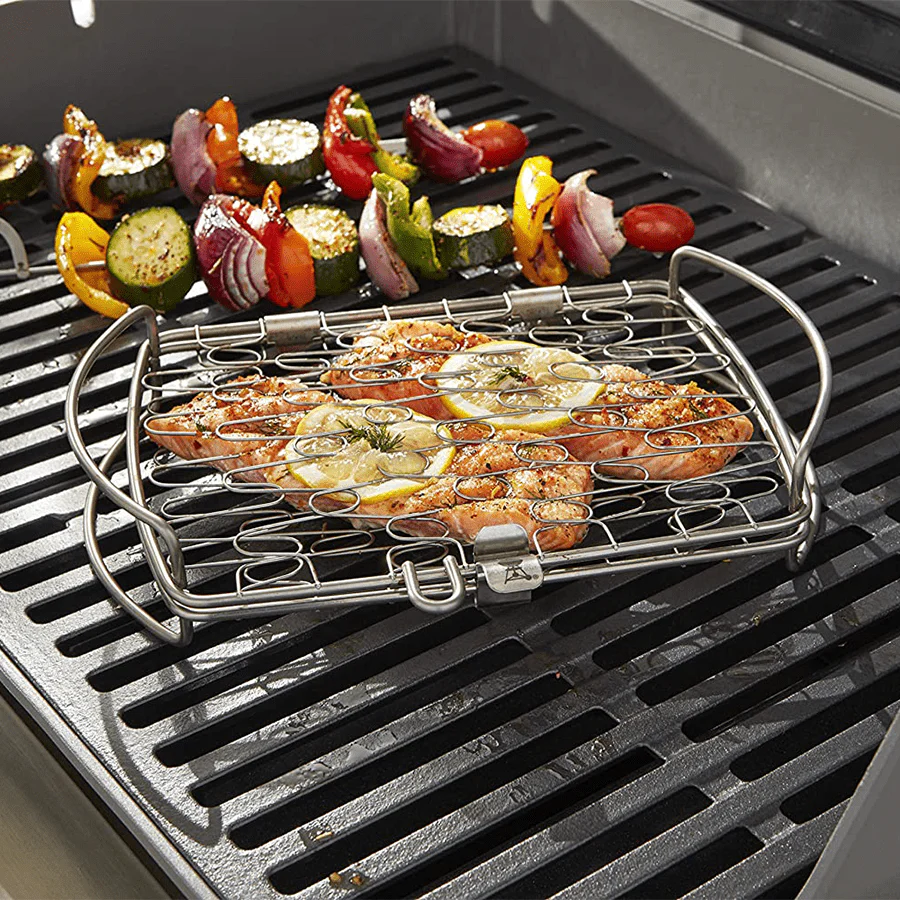 Weber Stainless Steel Small Fish Basket - Image 2