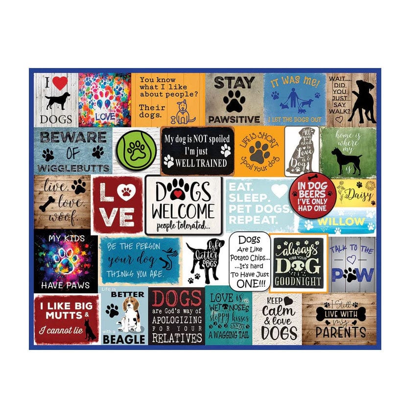 White Mountain 1000 Piece Puzzle - I Love Dogs - Image 2