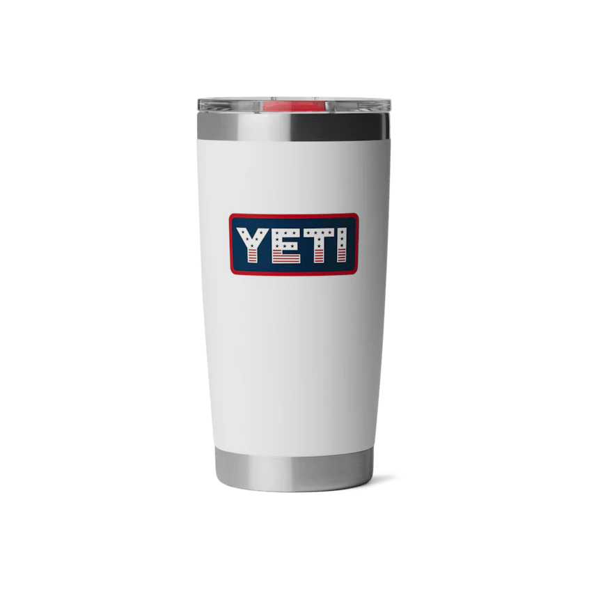 YETI Rambler 20 oz Tumbler - Patriotic White